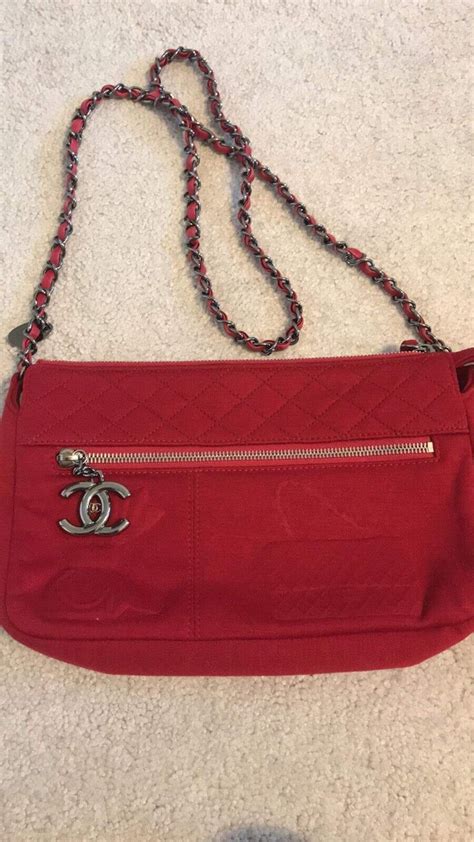 chanel crossbody red|Chanel employee crossbody.